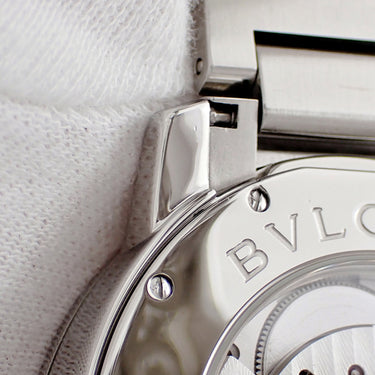 腕時計 ブルガリ BVLGARI ブルガリブルガリ BB41S 102396 自動巻き メンズ OH済 ブルー 青 サンレイ バー アラビア デイト
