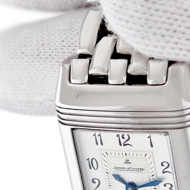 腕時計 ジャガールクルト JAEGER LECOULTRE レベルソ デュエット Q2668110 266.8.44 手巻き レディース 純正ダイヤ シェル 角型 回転 GMT