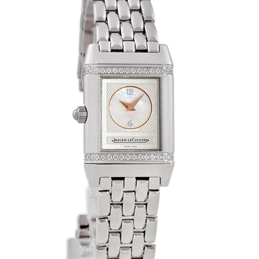 腕時計 ジャガールクルト JAEGER LECOULTRE レベルソ デュエット Q2668110 266.8.44 手巻き レディース 純正ダイヤ シェル 角型 回転 GMT