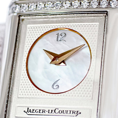 腕時計 ジャガールクルト JAEGER LECOULTRE レベルソ デュエット Q2668110 266.8.44 手巻き レディース 純正ダイヤ シェル 角型 回転 GMT