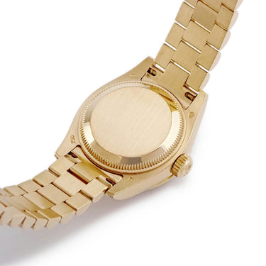 腕時計 ロレックス ROLEX デイトジャスト 26 179158 D番 自動巻き レディース メーカーOH済 D番 K18YG無垢 純正ダイヤ パヴェ