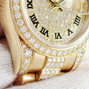 腕時計 ロレックス ROLEX デイトジャスト 26 179158 D番 自動巻き レディース メーカーOH済 D番 K18YG無垢 純正ダイヤ パヴェ