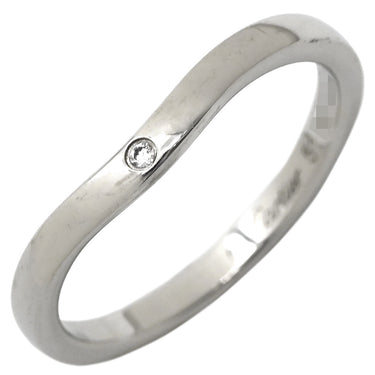 カルティエ Cartier バレリーナ カーブ ダイヤ B4092900 プラチナシルバー Pt950 ダイヤモンド #51(JP11) リング 指輪 3Pダイヤ プラチナ950 10.5号