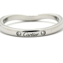 カルティエ Cartier バレリーナ カーブ ダイヤ B4092900 プラチナシルバー Pt950 ダイヤモンド #51(JP11) リング 指輪 3Pダイヤ プラチナ950 10.5号