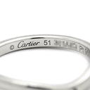 カルティエ Cartier バレリーナ カーブ ダイヤ B4092900 プラチナシルバー Pt950 ダイヤモンド #51(JP11) リング 指輪 3Pダイヤ プラチナ950 10.5号