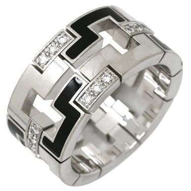 カルティエ Cartier ドラゴン パドロック ブラック×ホワイトゴールド K18WG ダイヤモンド ラッカー #59(JP19) リング 指輪 750 18K WG ダイヤモンド 19号