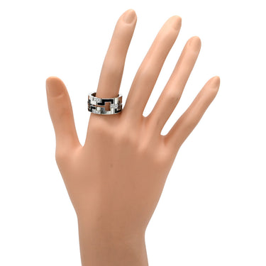 カルティエ Cartier ドラゴン パドロック ブラック×ホワイトゴールド K18WG ダイヤモンド ラッカー #59(JP19) リング 指輪 750 18K WG ダイヤモンド 19号