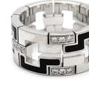 カルティエ Cartier ドラゴン パドロック ブラック×ホワイトゴールド K18WG ダイヤモンド ラッカー #59(JP19) リング 指輪 750 18K WG ダイヤモンド 19号