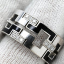 カルティエ Cartier ドラゴン パドロック ブラック×ホワイトゴールド K18WG ダイヤモンド ラッカー #59(JP19) リング 指輪 750 18K WG ダイヤモンド 19号