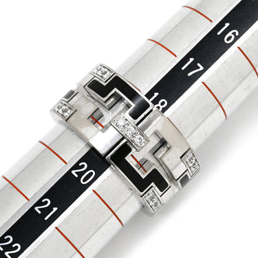 カルティエ Cartier ドラゴン パドロック ブラック×ホワイトゴールド K18WG ダイヤモンド ラッカー #59(JP19) リング 指輪 750 18K WG ダイヤモンド 19号