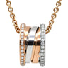 ブルガリ BVLGARI ビーゼロワン パーフェクト ミステイク ダイヤ 355062 ピンクゴールドXホワイトゴールド K18PG K18WG ダイヤモンド ネックレス B-zero1 18K 750PG WG