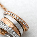 ブルガリ BVLGARI ビーゼロワン パーフェクト ミステイク ダイヤ 355062 ピンクゴールドXホワイトゴールド K18PG K18WG ダイヤモンド ネックレス B-zero1 18K 750PG WG