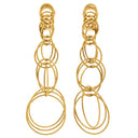 ブチェラッティ BUCCELLATI ハンドツイステッドスレッド ハワイ イエローゴールド K18YG K18PG(留め具) ピアス 18K 750 3連 サークル 立体デザイン ドロップ スウィング