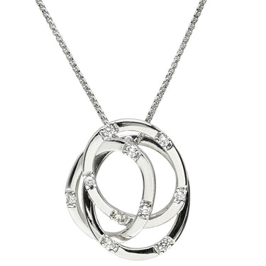 タサキ TASAKI トリプル サークル ホワイトゴールド K18WG ダイヤモンド ネックレス TASAKI Au750 18K 18金 ダイヤモンド 10石 3連 サークル