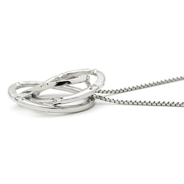 タサキ TASAKI トリプル サークル ホワイトゴールド K18WG ダイヤモンド ネックレス TASAKI Au750 18K 18金 ダイヤモンド 10石 3連 サークル