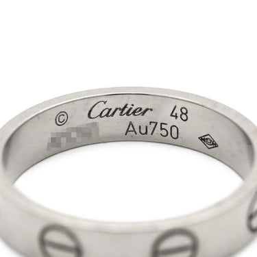 カルティエ Cartier ミニラブリング B4085100 ホワイトゴールド K18WG #48 リング 指輪 LOVE Ring Au750 18K 18金 WG スモールモデル 8号