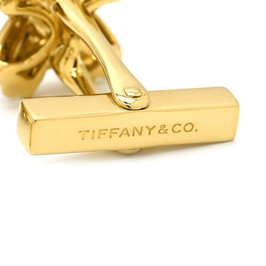 ティファニー Tiffany & Co シグネチャークロス イエローゴールド K18YG カフス T&Co. Au750 18K カフリンクス カフスボタン