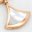 ブルガリ BVLGARI ディーヴァ ドリーム ホワイト×ブラック×ピンクゴールド K18PG オニキス マザーオブパール ピアス 白 黒 Au750 18K ドロップ スイング オニキス シェル