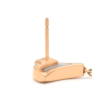 ブルガリ BVLGARI ディーヴァ ドリーム ホワイト×ブラック×ピンクゴールド K18PG オニキス マザーオブパール ピアス 白 黒 Au750 18K ドロップ スイング オニキス シェル