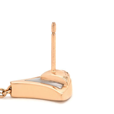 ブルガリ BVLGARI ディーヴァ ドリーム ホワイト×ブラック×ピンクゴールド K18PG オニキス マザーオブパール ピアス 白 黒 Au750 18K ドロップ スイング オニキス シェル