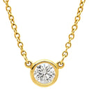 ティファニー Tiffany & Co バイザヤード シングルダイヤ イエローゴールド K18YG ダイヤモンド ネックレス T&Co. 1P 1石 1粒 エルサペレッティ
