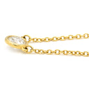 ティファニー Tiffany & Co バイザヤード シングルダイヤ イエローゴールド K18YG ダイヤモンド ネックレス T&Co. 1P 1石 1粒 エルサペレッティ