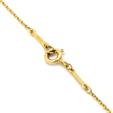 ティファニー Tiffany & Co バイザヤード シングルダイヤ イエローゴールド K18YG ダイヤモンド ネックレス T&Co. 1P 1石 1粒 エルサペレッティ