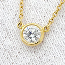 ティファニー Tiffany & Co バイザヤード シングルダイヤ イエローゴールド K18YG ダイヤモンド ネックレス T&Co. 1P 1石 1粒 エルサペレッティ