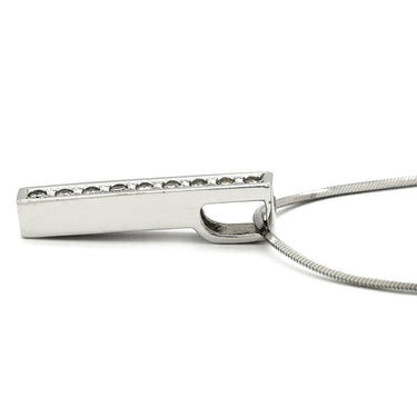 タサキ TASAKI ダイヤ バートップ ペンダント ホワイトゴールド K18WG ダイヤモンド ネックレス TASAKI Au750 18K 18金 WG 9石 9P