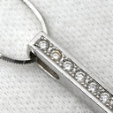 タサキ TASAKI ダイヤ バートップ ペンダント ホワイトゴールド K18WG ダイヤモンド ネックレス TASAKI Au750 18K 18金 WG 9石 9P