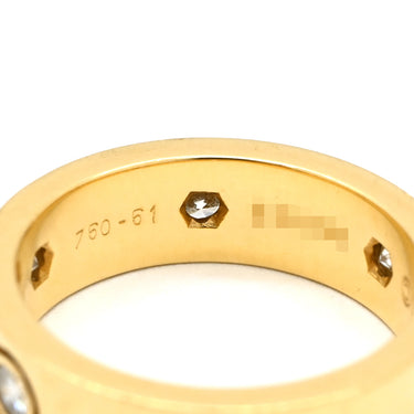 カルティエ Cartier ラブリング フルダイヤ イエローゴールド K18YG ダイヤモンド #51(JP11) リング 指輪 LOVE Ring 750YG 6Pダイヤモンド 11号