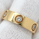 カルティエ Cartier ラブリング フルダイヤ イエローゴールド K18YG ダイヤモンド #51(JP11) リング 指輪 LOVE Ring 750YG 6Pダイヤモンド 11号