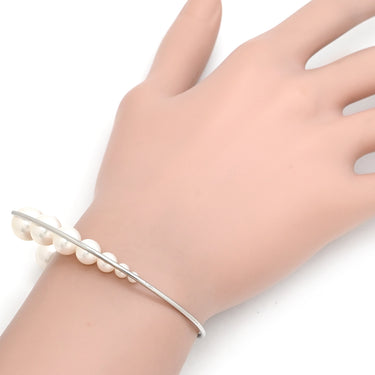 タサキ TASAKI M/G TASAKI パール オープン パールホワイト×シルバー パール Pd950 ブレスレット Pd950 パラジウム メラニー・ジョージャコプロスコラボ 真珠