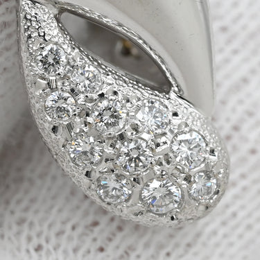 ミキモト MIKIMOTO パヴェダイヤ クリップイヤリング ホワイトゴールド K18WG ダイヤモンド イヤリング MIKIMOTO Au750 WG 18K 18金 ダイヤ クリップ式