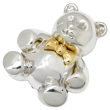 ティファニー Tiffany & Co ベアモチーフ シルバー×イエローゴールド シルバー925 K18YG ブローチ T＆Co. AG925 Au750 18K くま
