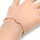 ヴァンクリーフアーペル Van Cleef & Arpels スウィート アルハンブラ 6モチーフ VCARO8DD00 ローズゴールド K18PG ブレスレット ピンクゴールド 750PG 18K