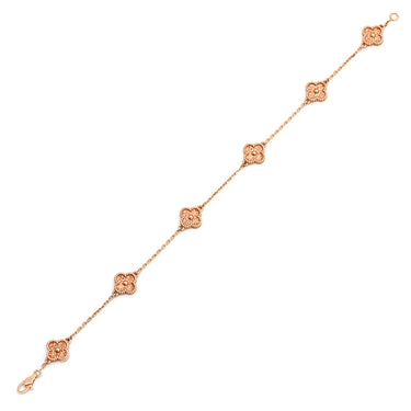 ヴァンクリーフアーペル Van Cleef & Arpels スウィート アルハンブラ 6モチーフ VCARO8DD00 ローズゴールド K18PG ブレスレット ピンクゴールド 750PG 18K