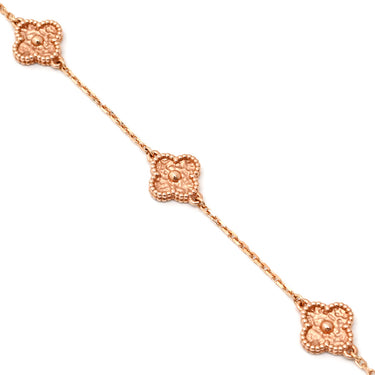 ヴァンクリーフアーペル Van Cleef & Arpels スウィート アルハンブラ 6モチーフ VCARO8DD00 ローズゴールド K18PG ブレスレット ピンクゴールド 750PG 18K