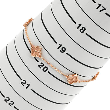 ヴァンクリーフアーペル Van Cleef & Arpels スウィート アルハンブラ 6モチーフ VCARO8DD00 ローズゴールド K18PG ブレスレット ピンクゴールド 750PG 18K