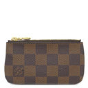 ルイヴィトン LOUIS VUITTON ポシェット クレ N62658 ダミエエベヌ ダミエキャンバス コインケース ゴールド金具 茶 小銭入れ キーチェーン付き