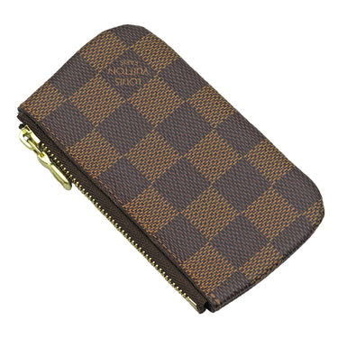 ルイヴィトン LOUIS VUITTON ポシェット クレ N62658 ダミエエベヌ ダミエキャンバス コインケース ゴールド金具 茶 小銭入れ キーチェーン付き