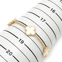 ヴァンクリーフアーペル Van Cleef & Arpels ヴィンテージアルハンブラ 5モチーフ VCARA41800 パールホワイト×イエローゴールド K18YG マザーオブ パール ブレスレット 白 750 18K YG シェル