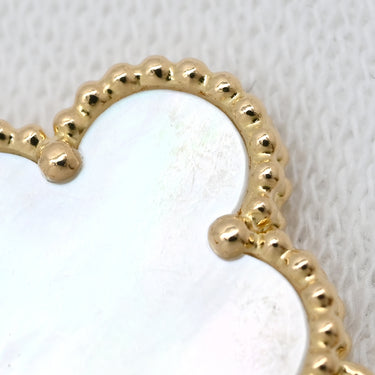 ヴァンクリーフアーペル Van Cleef & Arpels ヴィンテージアルハンブラ 5モチーフ VCARA41800 パールホワイト×イエローゴールド K18YG マザーオブ パール ブレスレット 白 750 18K YG シェル