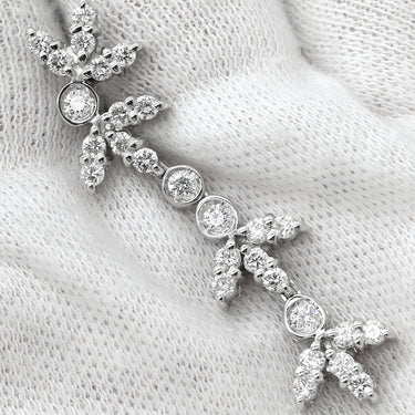 ブルガリ BVLGARI ダイヤモンド ドロップピアス ホワイトゴールド K18WG ダイヤモンド ピアス 18K 750 18金
