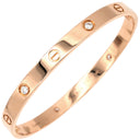 カルティエ Cartier LOVE ラブブレスレット 旧型 ハーフダイヤ B6036019 ピンクゴールド K18PG ダイヤモンド #19 ブレスレット Au750 18K 18金 4P 4石