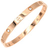 カルティエ Cartier LOVE ラブブレスレット 旧型 ハーフダイヤ B6036019 ピンクゴールド K18PG ダイヤモンド #19 ブレスレット Au750 18K 18金 4P 4石