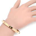 カルティエ Cartier LOVE ラブブレスレット 旧型 ハーフダイヤ B6036019 ピンクゴールド K18PG ダイヤモンド #19 ブレスレット Au750 18K 18金 4P 4石