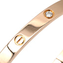 カルティエ Cartier LOVE ラブブレスレット 旧型 ハーフダイヤ B6036019 ピンクゴールド K18PG ダイヤモンド #19 ブレスレット Au750 18K 18金 4P 4石