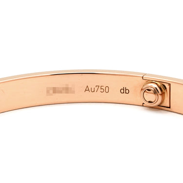 カルティエ Cartier LOVE ラブブレスレット 旧型 ハーフダイヤ B6036019 ピンクゴールド K18PG ダイヤモンド #19 ブレスレット Au750 18K 18金 4P 4石