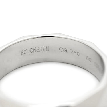 ブシュロン BOUCHERON ファセット リング ラージ ホワイトゴールド K18WG #56(JP16) リング 指輪 18K 750 18金 5.5mm 15.5号